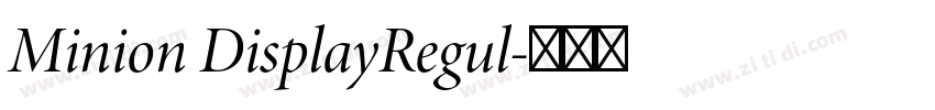 Minion DisplayRegul字体转换